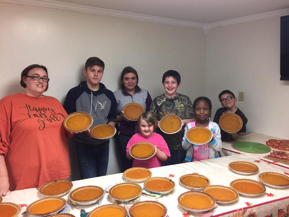 Baking Pies for the prison ministry